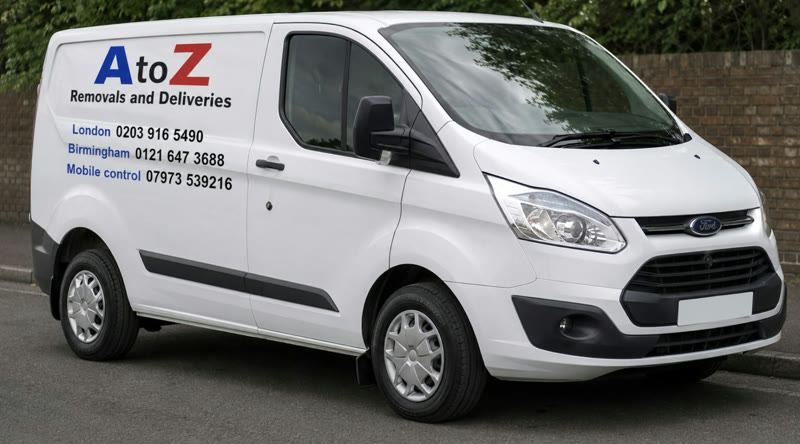 A to Z Removals branded Transit panel van
